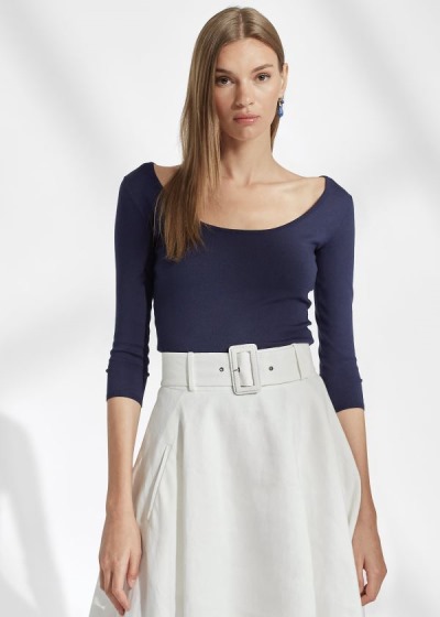 Women's Ralph Lauren Silk Ballet-Neck Sweater | 294850HRV